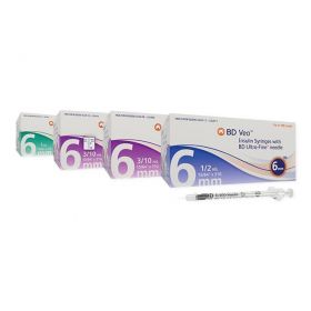 1 mL Insulin Syringe with 30G x 1/2" Ultra-Fine Needle