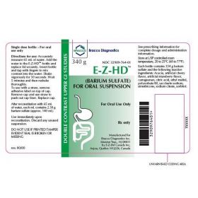E-Z-High Density Barium Sulfate 250% Oral Powder for Suspension Bottle, 12 oz.