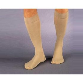Knee High Compression Stocking,Closed Toe,Size L,Beige,30 - 40 mmHg