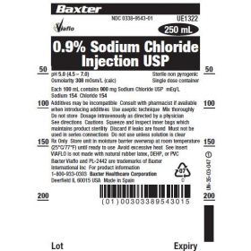 Sodium Chloride Injection Solution, USP, 0.9%, 500 mL, VIAFLO Flexible Plastic Container
