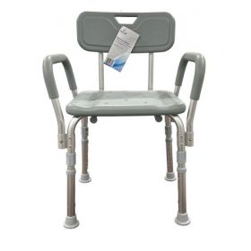 Bathroom Perfect Shower Chair with Back & Padded Arms Cs/2