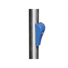 4-Leg Heavyweight Base Stainless Steel IV Pole with 4 Hooks, 66"-100" Height Adjustment, and Thumb Control Lock