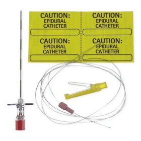 Continuous Epidural Tray with 18 G x 3.5" Hustead Needle, PERIFIX 20 G x 40" Closed-Tip Catheter, Catheter Connector, Threading Assist Guide