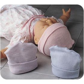Baby Hat and Bootie Set, Pink