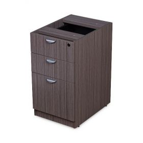 Boss Deluxe Pedestal Filing Cabinet with Security Lock, Driftwood