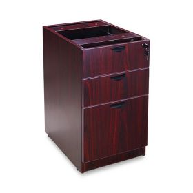 Boss Deluxe Pedestal Filing Cabinet with Security Lock, Mahogany