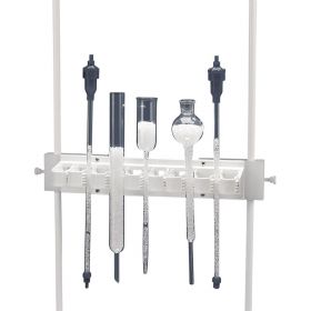 Bel-Art Chromatography Column Holder, 12-1/4" x 2-1/2" for up to Eight 1-3/16" Columns