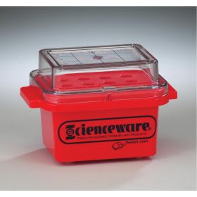 Cryo-Safe Mini Cooler, -15 C for 0.5, 1.5, or 2.0 mL Tubes, 12 Places, Plastic, 5-15/16" x 4-1/4" x 1-15/16"