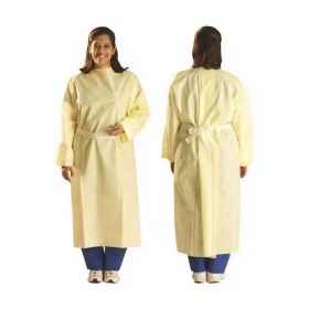 AAMI Level 3 SMS Heavyweight Isolation Gown with Elastic Wrists and Tape Tab Neck, Blue, Size XL