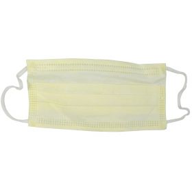 ASTM Level 1 Procedure Mask with Ear Loops, Tissue Inner Layer, Yellow