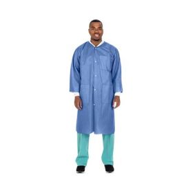 Lab Coat, Knee-Length, Disposable, Ceil Blue, Size S