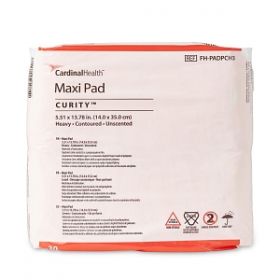 Heavy Absorbent Maxi Pad, Peach, 5.5" x 13.87"