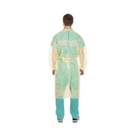 Novaplus Lightweight Isolation Gown with Ties, Elastic Wrists, Full-Back