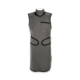 Barrier Flex X-ray Apron with MagnaGuard Thyroid Collar, Pb Free Protection, Size 2XL, Charcoal Gray