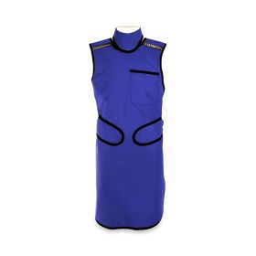 Barrier Flex X-ray Apron with MagnaGuard Thyroid Collar, Pb Free Protection, Size 2XL, Royal Blue