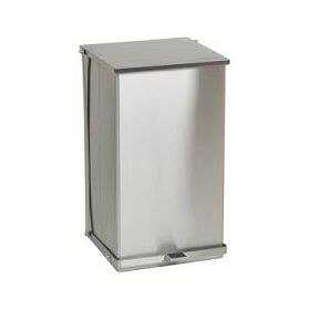 Detecto C-100 Stainless Steel Step-On Waste Can Receptacles