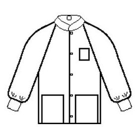 Universal Precautions Lab Jacket, 3-Layer, White, Size M