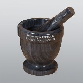 Engraved Mortar and Pestle