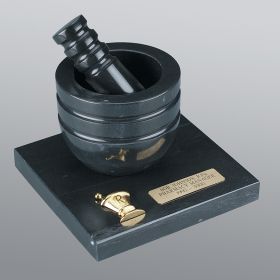 Mortar and Pestle with Personalized Nameplate