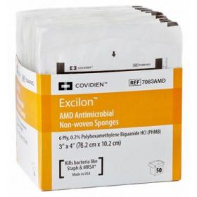 Excilon IV / Drain Sponge, Sterile, 6-Ply, 4" x 3", 2/Pack