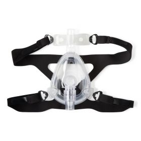 Silicone CPAP Full Face Mask with Head Strap, SilentVent Anti-Asphyxia Elbow (22mm Male) and OmniCLIP with Silicone Forehead Pad, Adult, Size L