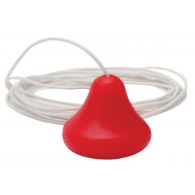 CleanCord Pull Cord with Pendant, White / Red, 6'