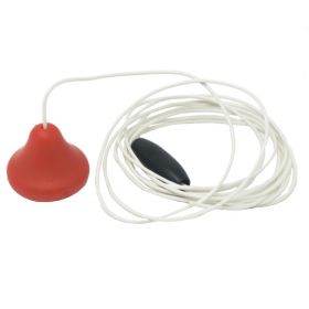 Break-A-Way Plastic CleanCord, White Cord with Red Pendant, 6'
