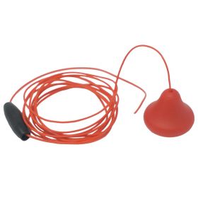 Break-A-Way Plastic CleanCord, Red Cord with Red Pendant, 6'