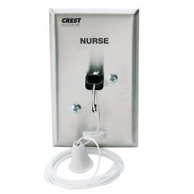 Nurse Call Pullcord Station, Universal Replacement, 12, 28 V, 1 1/2 A, 1-Gang