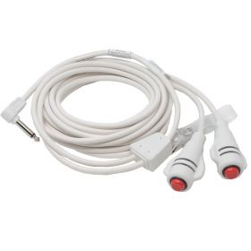 DuraCall Call Cord, 1/4" 2-Conductor Phone Plug, Double, White, 20'