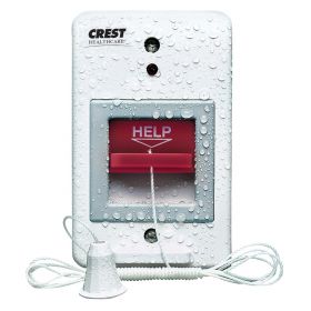Nurse Call Pullcord Station, Crest Replacement for Cornell, Call Placed Light, Dual Status, On / Off Slide Switch, Waterproof, 24 VDC