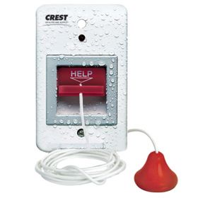 Nurse Call Pull Cord Station, Crest Replacement for Rauland, Waterproof, 1-Gang