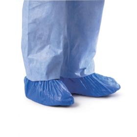 Polyethylene Shoe Covers, Blue, One Size Fits Most