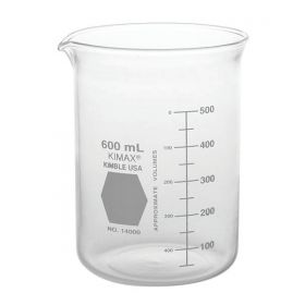 Low No-Spout Griffin Glass Beaker with Scale, 400 mL, 12/PK
