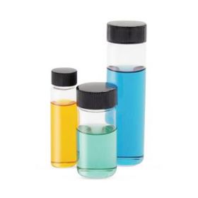 33 Expansion Borosilicate Clear Glass Vial with Phenolic Cap Attached, 15 x 28 mm