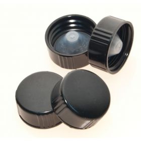 Black Phenolic Screw Cap with Polyethylene Cone-Liner, 20-400mm Thread Finish