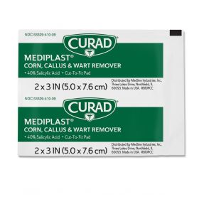 CURAD Mediplast Corn, Callus and Wart Remover Pads, 2" x 3"