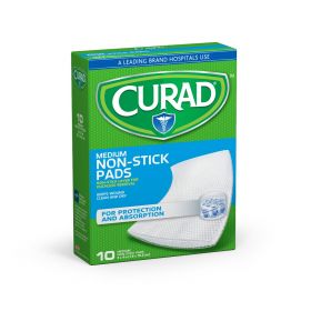 CURAD Sterile Nonstick Pad, 3" x 4", 10/Box
