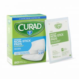 CURAD Sterile Nonstick Pad, 3" x 4", 20/Box