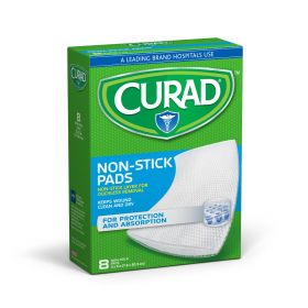 CURAD Sterile Nonstick Pad, 8" x 3", 8/Box