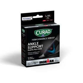 CURAD Performance Series IRONMAN Elastic Pull-Over Ankle Support, Size L / XL