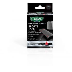 Ironman CURAD Performance Series IRONMAN Sports Tape, Black, 1.5" x 10 yd.