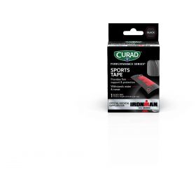 CURAD Performance Series IRONMAN Sports Tape, Black with Red M-Dot, 1.5" x 10 yd.