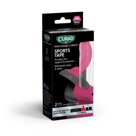 CURAD Performance Series IRONMAN Sports Tape, 2-Pack, Black & Pink, 1.5" x 10 yd., CURIM5040H