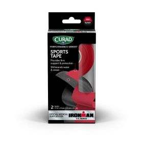 CURAD Performance Series IRONMAN Sports Tape, 2-Pack, Black & Red, 1.5" x 10 yd.