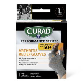 CURAD Performance Series 50+ Arthritis Support Gloves,Antimicrobial,Size L