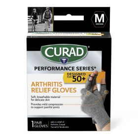 CURAD Performance Series 50+ Arthritis Support Gloves,Antimicrobial,Size M