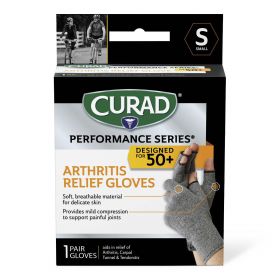 CURAD Performance Series 50+ Arthritis Support Gloves,Antimicrobial,Size S
