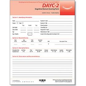 DAYC-2: Cognitive Domain Scoring Forms (25)