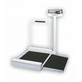 Mechanical Wheelchair Scale with 1 Ramp and Weigh Beam, Pounds Only, Weight Capacity of 400 lb.